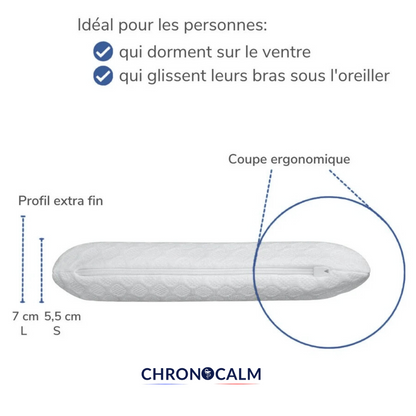 Oreiller Extra Plat – Idéal pour les dormeurs sur le ventre