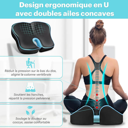 Coussin Orthopédique d'Assise Coccyx - Chronocalm®