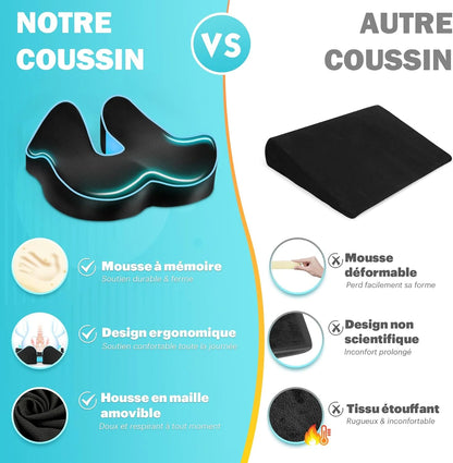 Coussin Orthopédique d'Assise Coccyx - Chronocalm®